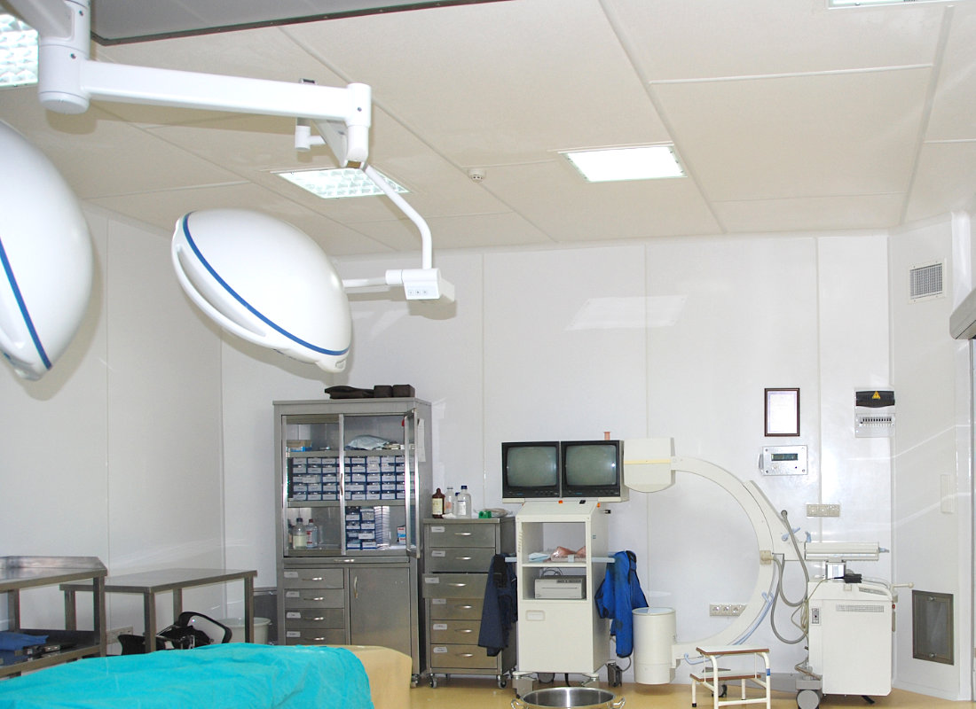 Gazi Hospital surgery room hygienic walls, ceilings