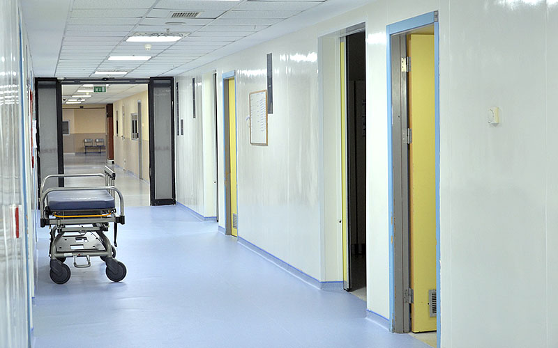University Hospital units GRP walls, dropped ceilings hygiene
