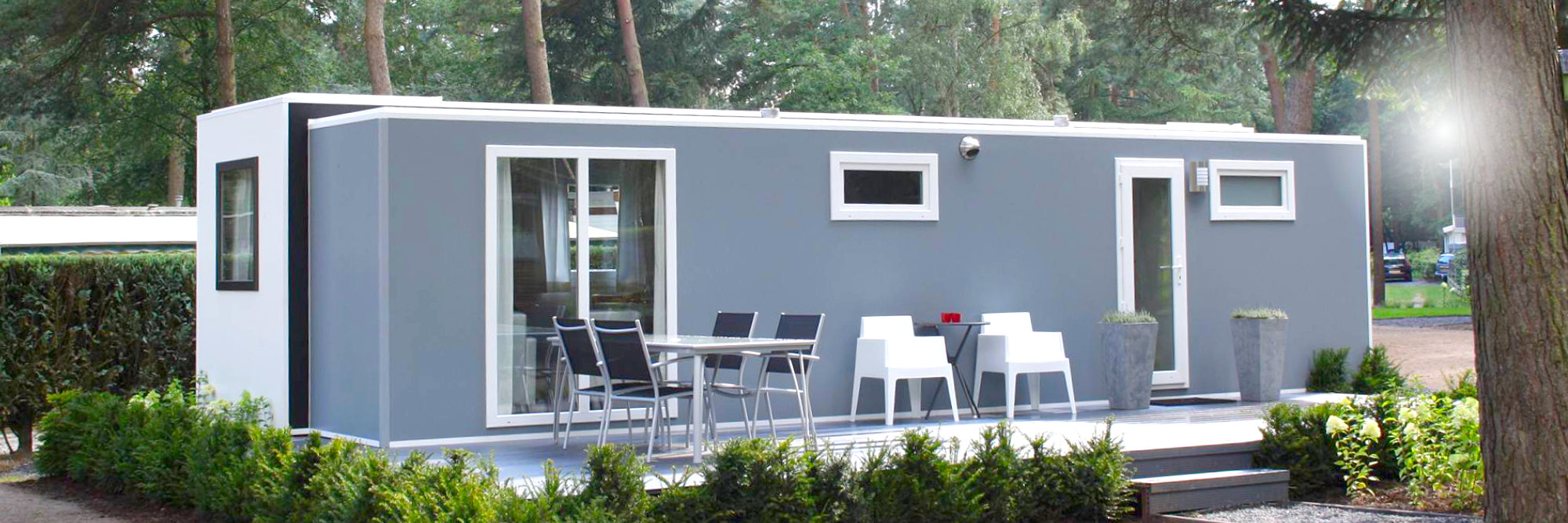 Decopan Modular Sunseeker Homes rekreasyon evleri Hollanda