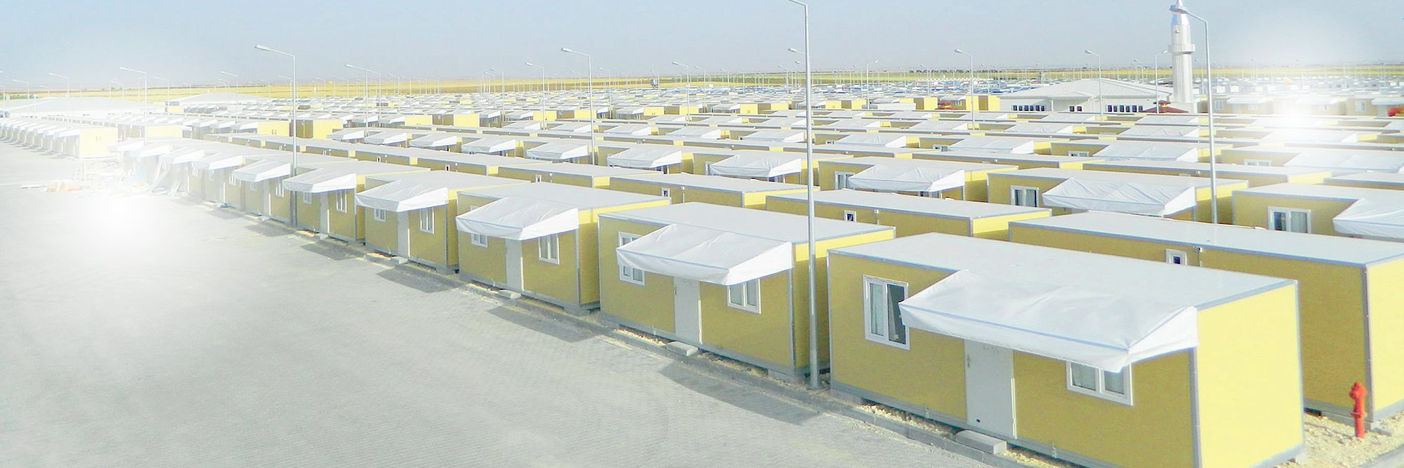 Decopan Modular toplu konut mülteci kampı Elbeyli