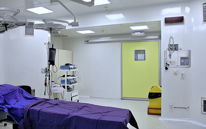Surgical floor Decopan Medical GRP dropped ceilings, walls