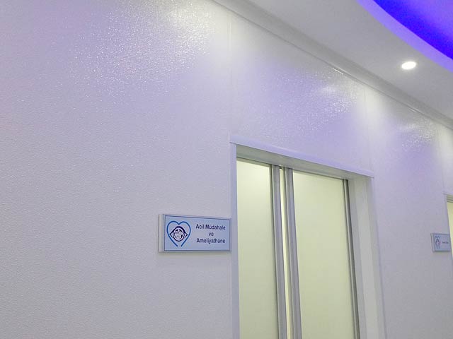 Veterinary clinic hygienic walls